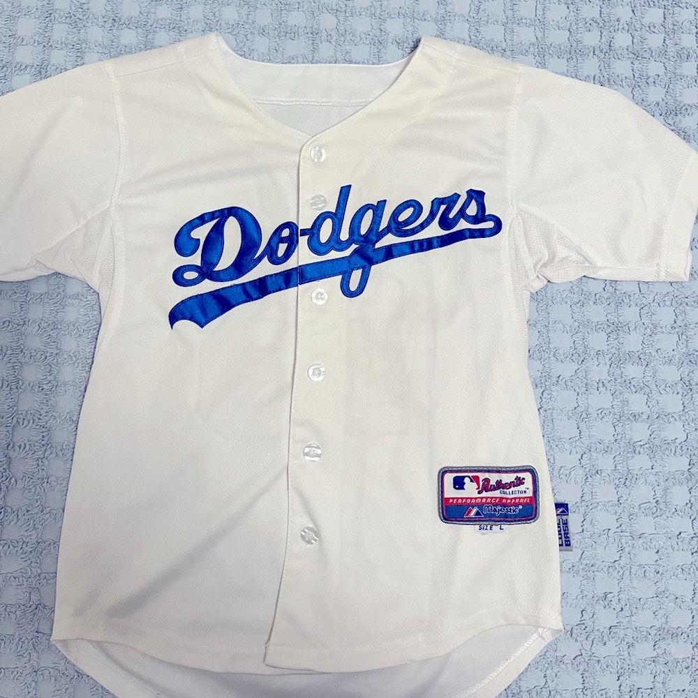 LA Dodgers #66 Yasiel Puig Jersey Youth Large